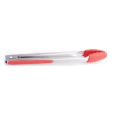 Gourmand 30cm Silicone Tongs with Auto Lock & Hook- Red Gourmand 30cm Silicone Tongs with Auto Lock & Hook- Red