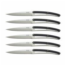 Deejo Table 6pc Bistrot Mirror Black ABS