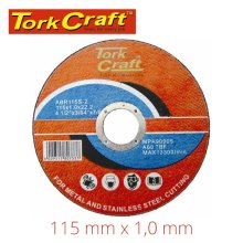 Tork Craft Cutting Disc Steel & Ss 115 X 1.0 X 22.2 Mm