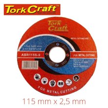 Tork Craft Cutting Disc Metal & Ss 115 X 2.5 X 22.22mm