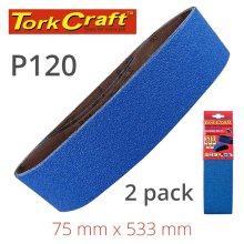 Sanding Belt Zirconium 75 X 533mm 120grit 2/Pack Sanding Belt Zirconium 75 X 533mm 120grit 2/Pack
