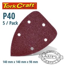 Sanding Triangle Vel Sheet 40 Grit 140 X 140 X 98mm 5/Pack Wit Sanding Triangle Vel Sheet 40 Grit 140 X 140 X 98mm 5/Pack Wit