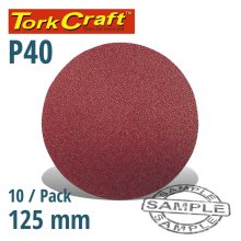 Tork Craft Sanding Disc Velcro 125mm No Hole 40 Grit 10/Pack Tork Craft Sanding Disc Velcro 125mm No Hole 40 Grit 10/Pack