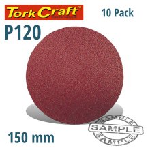 Tork Craft Sanding Disc Velcro 150mm 120 Grit 10/Pk Tork Craft Sanding Disc Velcro 150mm 120 Grit 10/Pk
