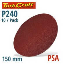 Tork Craft Sanding Disc Psa 150mm 240 Grit No Hole 10/Pk Tork Craft Sanding Disc Psa 150mm 240 Grit No Hole 10/Pk