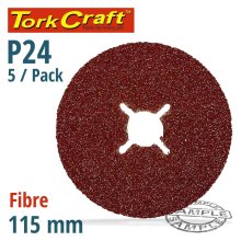 Tork Craft Fibre Disc 115mm 24 Grit 5 Pack Tork Craft Fibre Disc 115mm 24 Grit 5 Pack