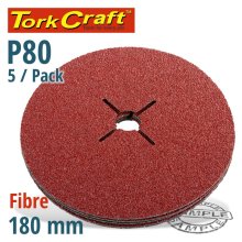 Fibre Disc 180mm 80 Grit 5/Pack