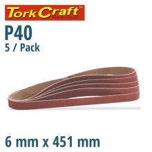 Tork Craft Powerfile Sanding Belt 6 X 451mm 40 Grit 5/Pk Tork Craft Powerfile Sanding Belt 6 X 451mm 40 Grit 5/Pk