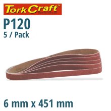 Tork Craft Powerfile Sanding Belt 6 X 451mm 120 Grit 5/Pk Tork Craft Powerfile Sanding Belt 6 X 451mm 120 Grit 5/Pk