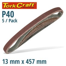 Powerfile Sanding Belt 13 X 457mm 40 Grit 5/Pk