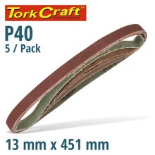 Tork Craft Powerfile Sanding Belt 13 X 451mm 40 Grit 5/Pk Tork Craft Powerfile Sanding Belt 13 X 451mm 40 Grit 5/Pk