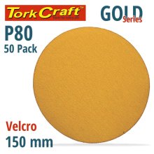 Tork Craft Gold Velcro Disc (50 Pieces) 80 Grit 150mm Without Hole Tork Craft Gold Velcro Disc (50 Pieces) 80 Grit 150mm Without Hole