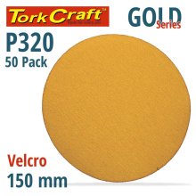 Tork Craft Gold Velcro Disc (50 Pieces) 320 Grit 150mm Without Hole Tork Craft Gold Velcro Disc (50 Pieces) 320 Grit 150mm Without Hole