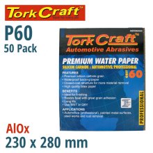 Tork Craft Premium Waterproof Paper 60 Grit 230 X 280 (50 Piece) Automotive Tork Craft Premium Waterproof Paper 60 Grit 230 X 280 (50 Piece) Automotive