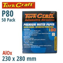 Tork Craft Premium Waterproof Paper 80 Grit 230 X 280 (50 Piece) Automotive Tork Craft Premium Waterproof Paper 80 Grit 230 X 280 (50 Piece) Automotive