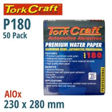 Tork Craft Premium Waterproof Paper 180 Grit 230 X 28 (50 Piece) Automotive Tork Craft Premium Waterproof Paper 180 Grit 230 X 28 (50 Piece) Automotive