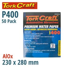 Tork Craft Premium Waterproof Paper 400 Grit 230 X 28 (50 Piece) Automotive Tork Craft Premium Waterproof Paper 400 Grit 230 X 28 (50 Piece) Automotive
