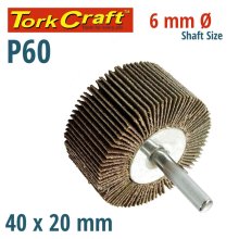 Tork Craft Flap Wheel 40 X 20 X 6mm Shaft 80 Grit Per Each (50 Per Box) Tork Craft Flap Wheel 40 X 20 X 6mm Shaft 80 Grit Per Each (50 Per Box)