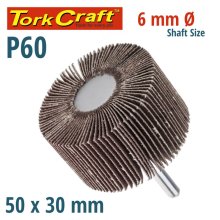 Tork Craft Flap Wheel 50 X 30 X 6mm Shaft 60 Grit Per Each (20 Per Box) Tork Craft Flap Wheel 50 X 30 X 6mm Shaft 60 Grit Per Each (20 Per Box)