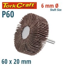 Tork Craft Flap Wheel 60 X 20 X 6mm Shaft 60 Grit Per Each (20 Per Box) Tork Craft Flap Wheel 60 X 20 X 6mm Shaft 60 Grit Per Each (20 Per Box)