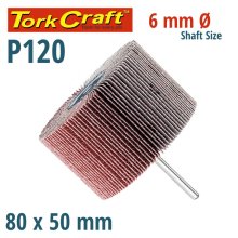 Tork Craft Flap Wheel 80 X 30 X 6mm Shaft 120 Grit Per Each (7 Per Box) Tork Craft Flap Wheel 80 X 30 X 6mm Shaft 120 Grit Per Each (7 Per Box)