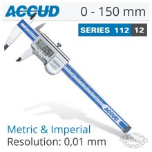 Accud Coolant Proof Digital Caliper 0-150mm/0-6" Accud Coolant Proof Digital Caliper 0-150mm/0-6"
