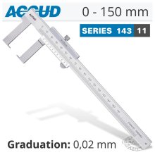 Accud Outside Neck Vernier Caliper 0-150mm/0-6" Accud Outside Neck Vernier Caliper 0-150mm/0-6"