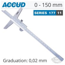 Accud Vernier Depth Gauge 0-150mm Accud Vernier Depth Gauge 0-150mm