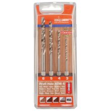 Alpen Hex Shank Set HSS For Wood 4 Piece 3 4 5 6mm Alpen Hex Shank Set HSS For Wood 4 Piece 3 4 5 6mm