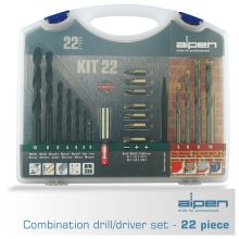 Alpen Drill And Screwdriver Bit Set 22 Piece In Carry Case Steel & Masonry Alpen Drill And Screwdriver Bit Set 22 Piece In Carry Case Steel & Masonry