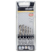 Alpen Cobalt Drill Bit Set 2-8mm Stubby