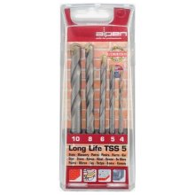 Alpen Masonry Drill Bit Set 5 Piece Long Life 4 5 6 8 10 Alpen Masonry Drill Bit Set 5 Piece Long Life 4 5 6 8 10