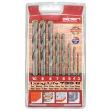 Alpen Masonry Drill Bit Set 8 Piece Long Life 3-10mm Alpen Masonry Drill Bit Set 8 Piece Long Life 3-10mm