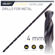Alpen HSS Super Drill Bit 4mm 175 X 120 Alpen HSS Super Drill Bit 4mm 175 X 120