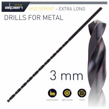 Alpen HSS Drill Bit 3mm 150x100 Extra Long