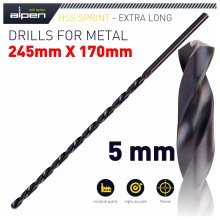 Alpen HSS Drill Bit 5mm 245 X 170 Extra Long