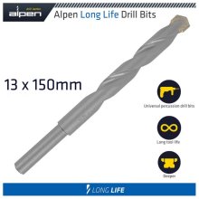 Alpen Masonry Drill Bit Long Life 13 X 150mm Alpen Masonry Drill Bit Long Life 13 X 150mm
