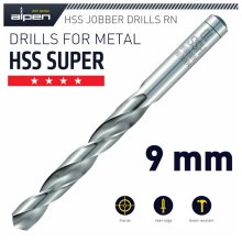 Alpen HSS Super Drill Bit 9mm Alpen HSS Super Drill Bit 9mm
