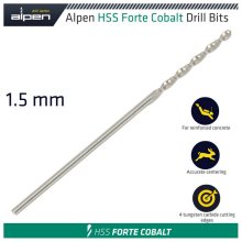 Alpen HSS Forte Cobalt Drill Bit 1.5mm Alpen HSS Forte Cobalt Drill Bit 1.5mm