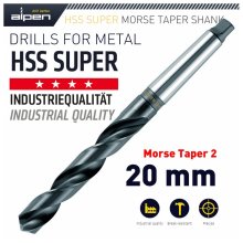 Alpen HSS Super 20mm Morse Taper 2 Shank Alpen HSS Super 20mm Morse Taper 2 Shank