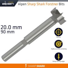 Alpen Forstner Drill Bit Sharp Shark 20Mm