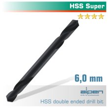 Alpen HSS Super Drill Bit Double Ended 6.0mm 1/Pack Alpen HSS Super Drill Bit Double Ended 6.0mm 1/Pack