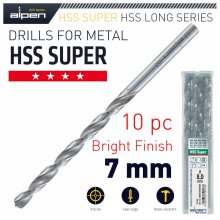 Alpen HSS Drill Bit Long 7 X 156mm Bulk Alpen HSS Drill Bit Long 7 X 156mm Bulk
