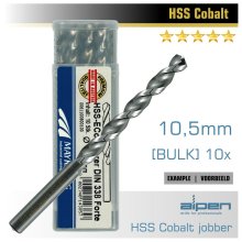 Alpen Drill Bit Cobalt 10.5mm Standard Length Alpen Drill Bit Cobalt 10.5mm Standard Length