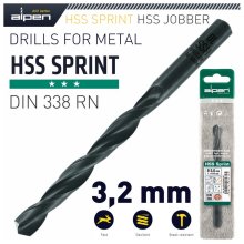 Alpen HSS Sprint Drill Bit 3.2mm 1/Pack (615032) Alpen HSS Sprint Drill Bit 3.2mm 1/Pack (615032)