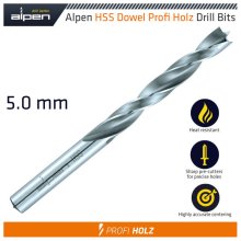 Alpen HSS Wood Dowel Drill 5.0mm Shape C Alpen HSS Wood Dowel Drill 5.0mm Shape C