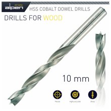 Alpen HSS Cobalt Wood Drill Bit 10mm Alpen HSS Cobalt Wood Drill Bit 10mm
