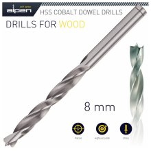 Alpen HSS Cobalt Wood Drill Bit 8mm Alpen HSS Cobalt Wood Drill Bit 8mm