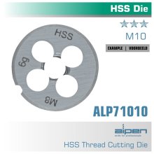 Alpen Die 10mm Round 25x9mm In Pouch HSS 1.5mm Pitch Alpen Die 10mm Round 25x9mm In Pouch HSS 1.5mm Pitch