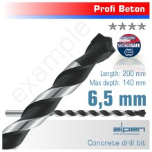 Alpen Concrete Profi Drill Bit 6.5 X 200mm Alpen Concrete Profi Drill Bit 6.5 X 200mm